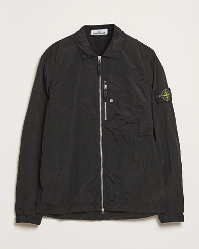Stone Island Nylon Metal Zip Overshirt Black – Negro