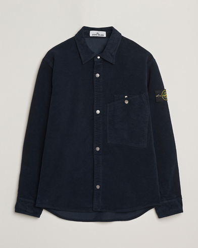 Stone Island Cotton Moleskin Overshirt Navy – Azul