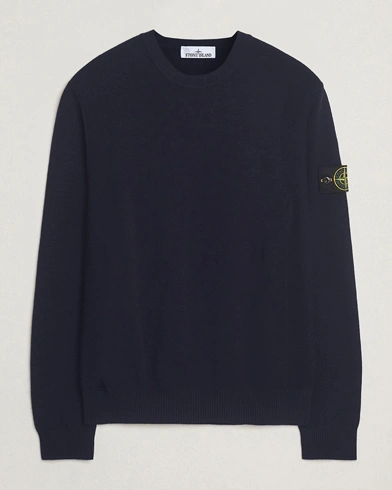 Stone Island Stretch Wool Knitted Jumper Navy – Azul