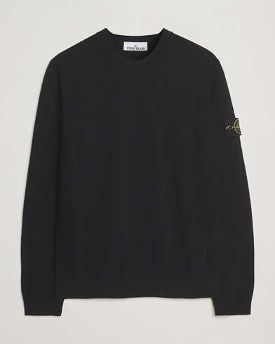 Stone Island Stretch Wool Knitted Jumper Black – Negro