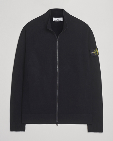 Stone Island Stretch Wool Zip Cardigan Black – Negro