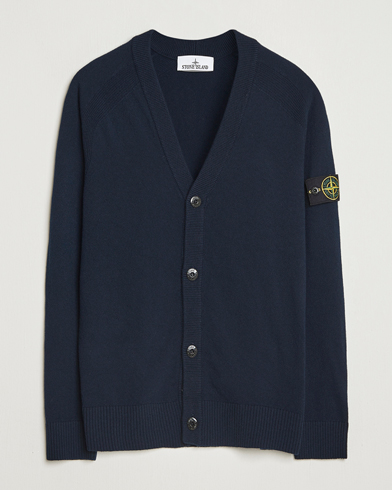 Stone Island Knitted Geelong Wool Cardigan Navy – Azul