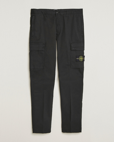 Stone Island Supima Cotton Stretch Cargo Trousers Black – Negro
