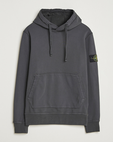 Stone Island Garment Dyed Fleece Hood Lead Grey – Gris