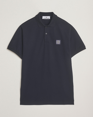 Stone Island Organic Cotton Pique Polo Navy – Azul