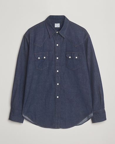 orSlow Western Shirt One Wash – Azul
