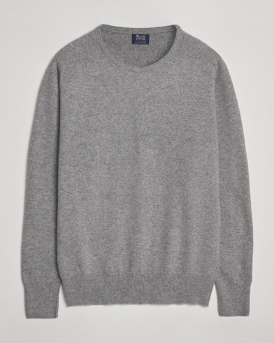 William Lockie Melrose Cashmere Crew Neck Grey – Gris