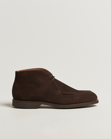 Crockett & Jones Bibury Chukka Boot Dark Brown Suede – Marrón