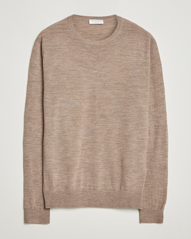 Tiger of Sweden Connor Merino Knitted Crew Neck Beige Melange – Beige