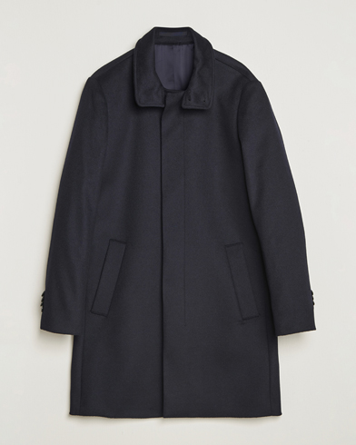 Tiger of Sweden Aleric Wool/Cashmere Stand Up Coat Light Ink – Azul