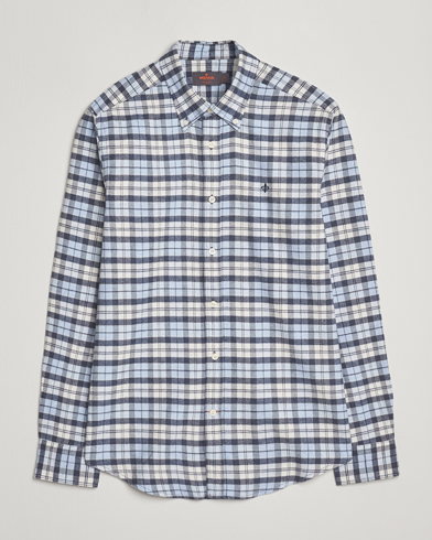 Morris Flannel Check Shirt Light Blue – Azul