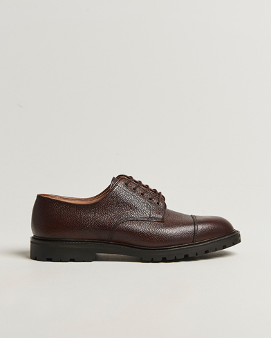 Crockett & Jones Sandhurst Derby Vibram Brown Scotch Grain – Marrón