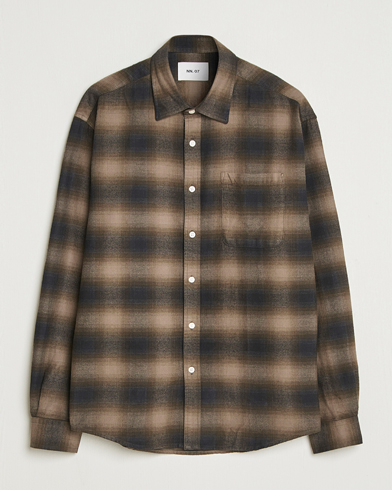 NN07 Deon Flannel Checked Shirt Black/Green – Multicolor