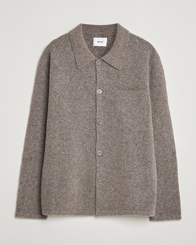 NN07 Jonas Wool Cardigan Mable Husk – Gris
