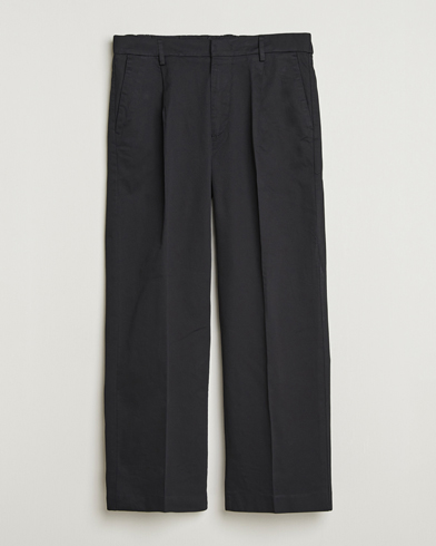 NN07 Kay Cotton Pleated Trousers Black – Negro