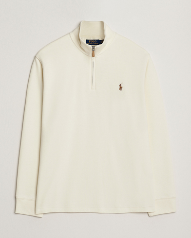 Polo Ralph Lauren Double Knitted Half Zip Parchment Cream – Blanco