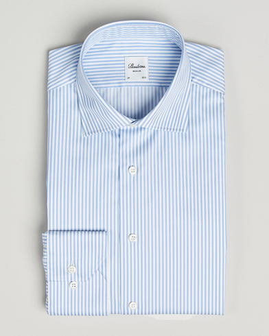 Stenströms Regular Fit Striped Cut Away Shirt Blue/White – Azul