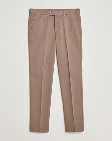 Oscar Jacobson Danwick Cotton Trousers Light Brown – Marrón