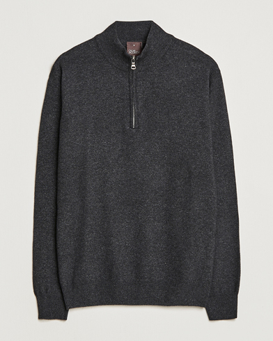 Oscar Jacobson Patton Wool Half-Zip Grey – Gris