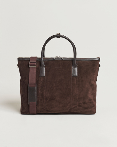 Oscar Jacobson Weekend Bag Soft Leather Chocolate Brown – Marrón