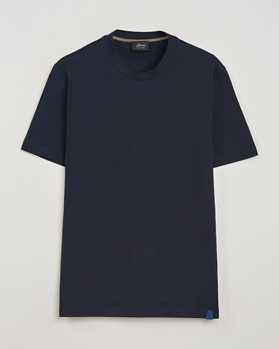 Brioni Short Sleeve Cotton T-Shirt Navy – Azul