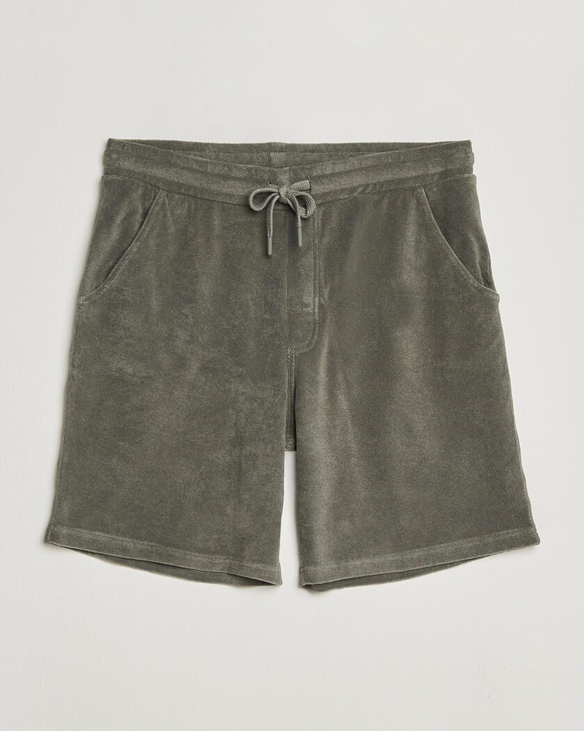 Altea Terry Drawstring Shorts Olive – Verde