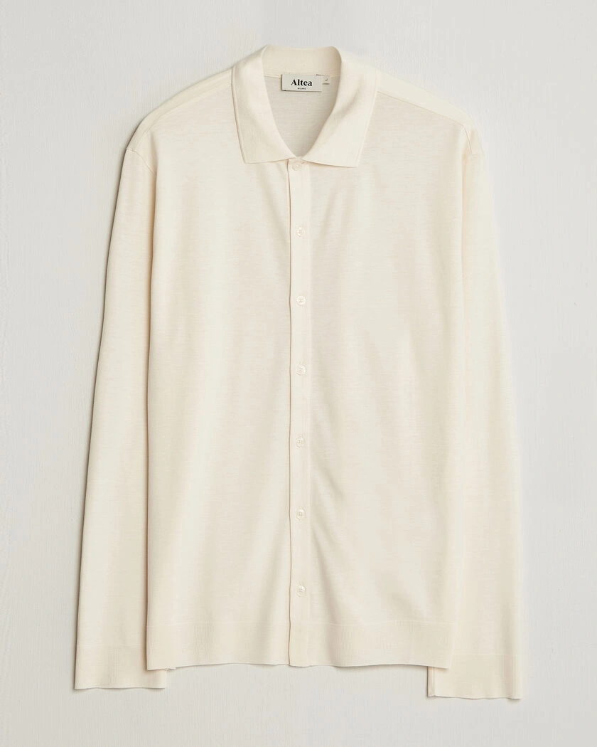 Altea Jersey Knit Shirt Off White – Blanco