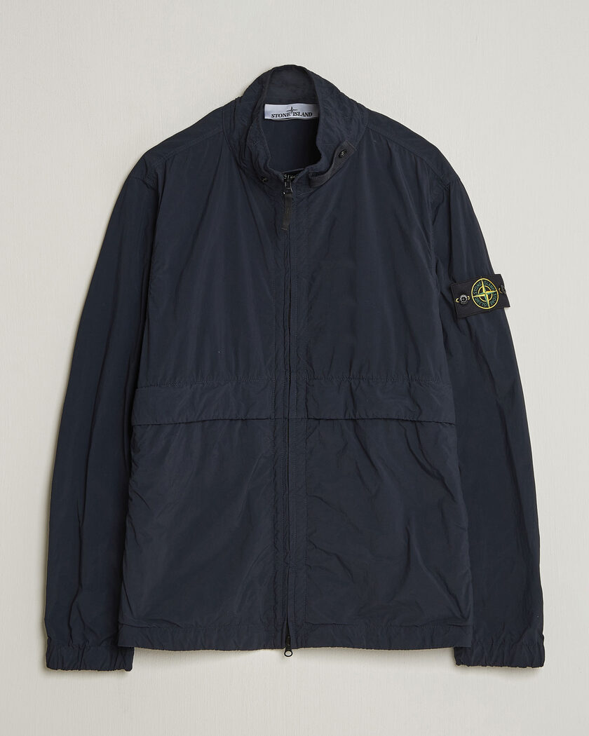 Stone Island Nylon Smerigliato-TC Stand Collar Jacket Navy – Azul