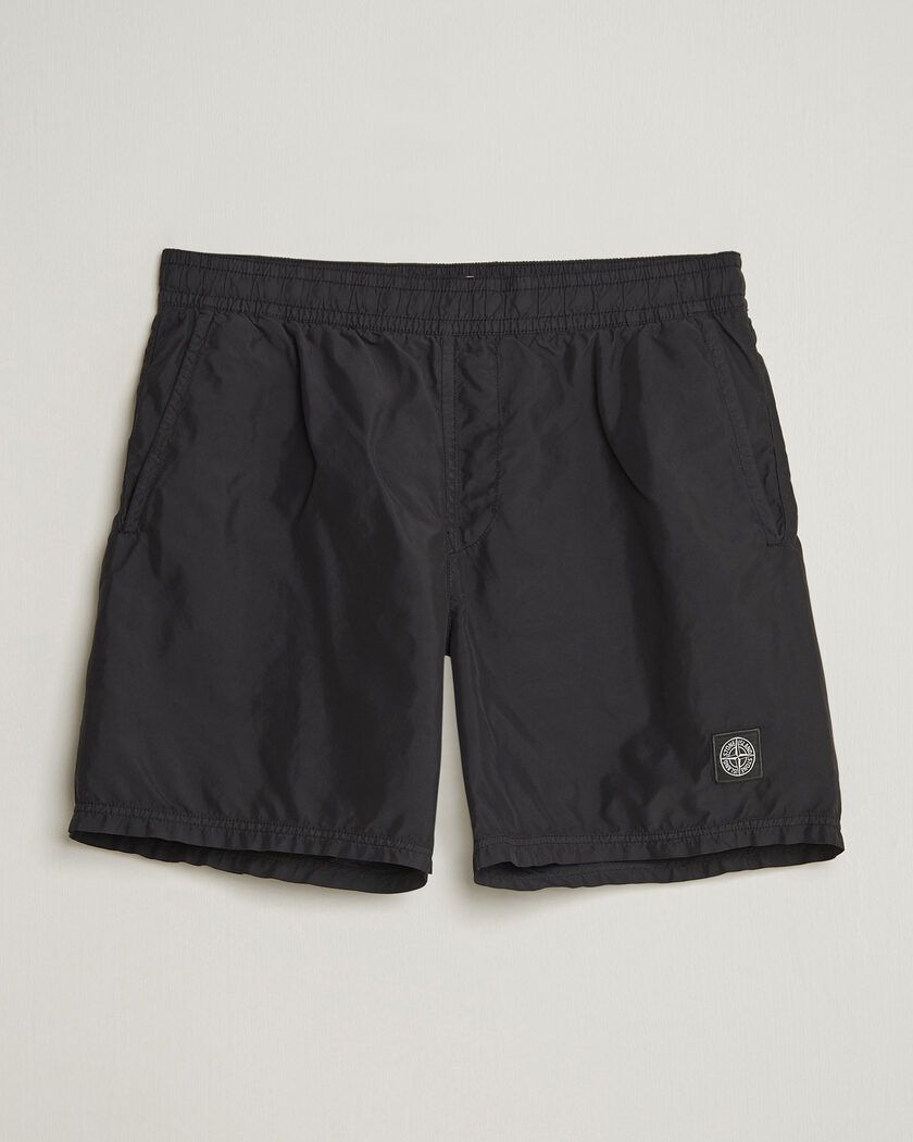 Stone Island Brushed Nylon Swimshorts Black – Negro