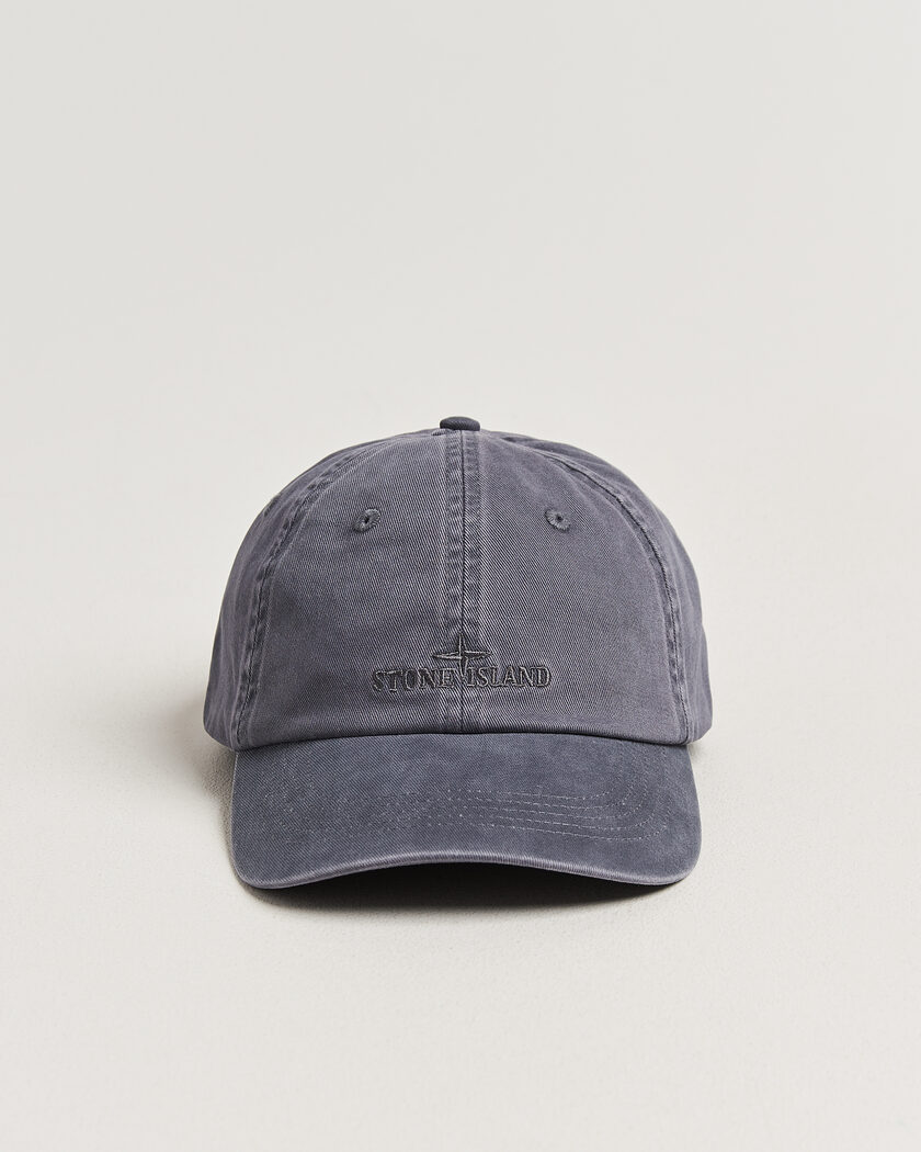 Stone Island Cotton Gabardine Cap Blue/Grey – Azul