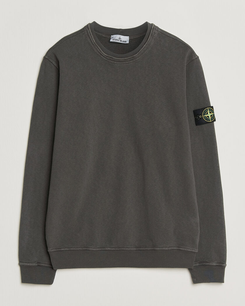 Stone Island Old Dyed Cotton Sweatshirt Charcoal – Gris
