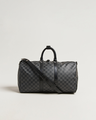 Louis Vuitton Pre-Owned Keepall Bandouliére 45 Damier Graphite – Gris