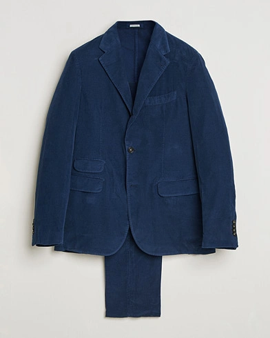 Massimo Alba Sloop Corduroy Suit Midnight Blue – Azul