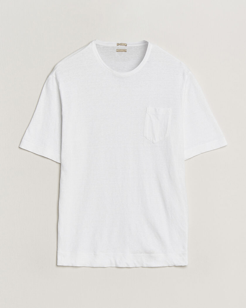 Massimo Alba Panarea Cotton/Linen T-Shirt White – Blanco
