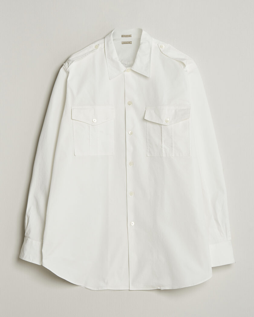 Massimo Alba Army Double Pocket Shirt White – Blanco