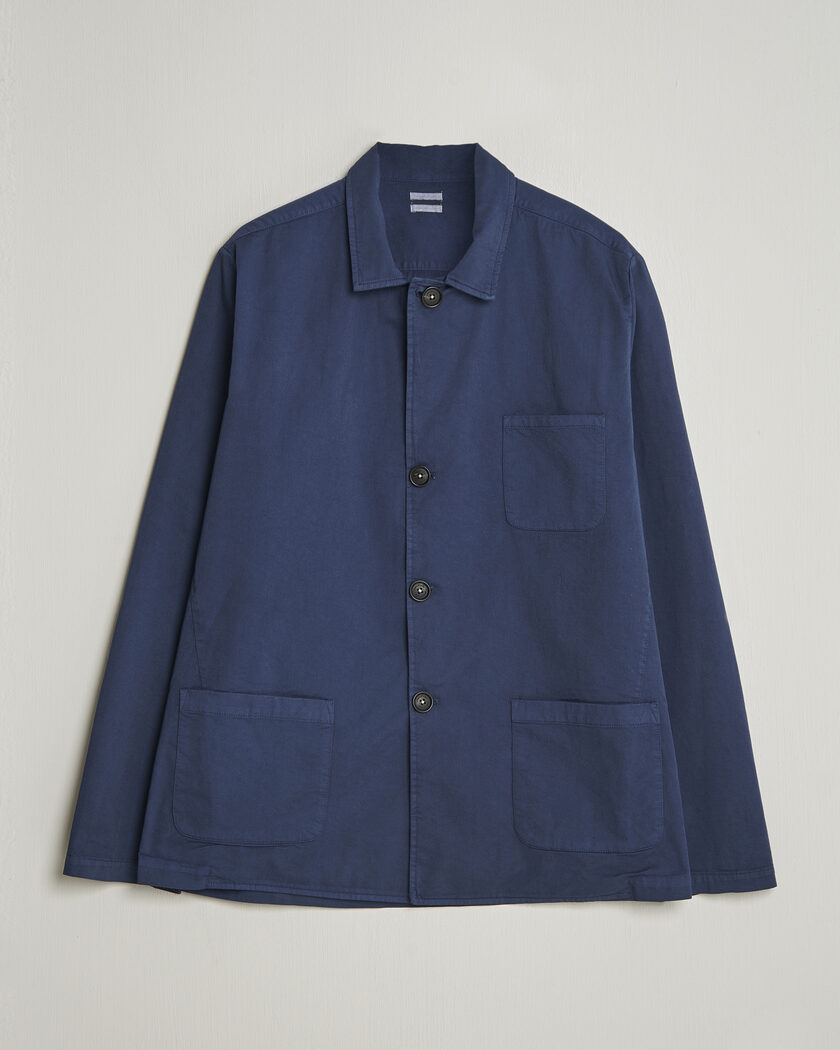 Massimo Alba Florida Cotton Shirt Jacket Midnight Blue – Azul