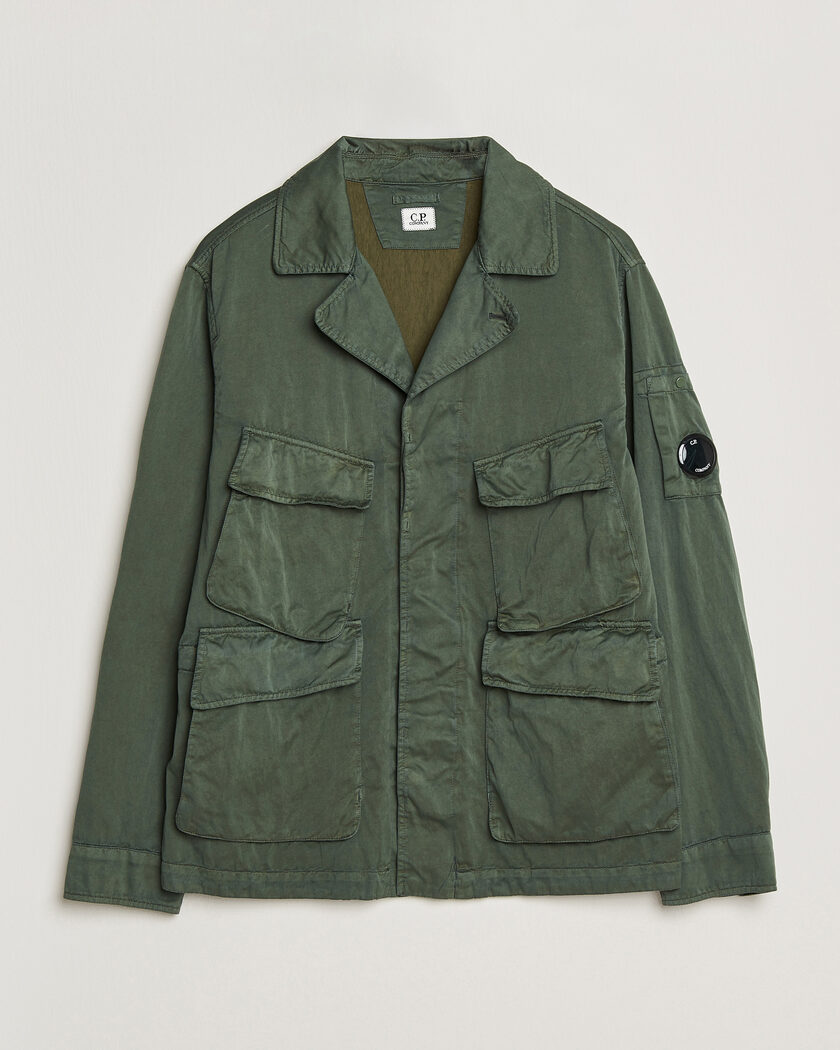 C.P. Company Raso Cinque Cotton Nylon Jungle Jacket Dark Green – Verde