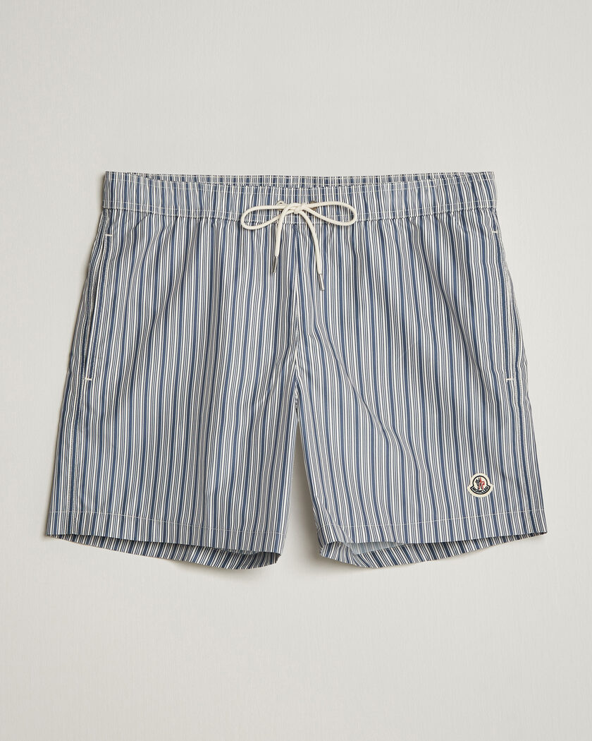 Moncler Nylon Swim Shorts Blue Stripe – Azul