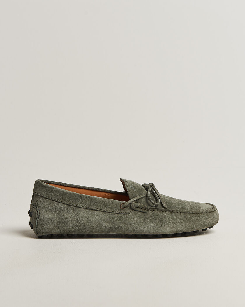Tod's Lacetto Gommino Carshoe Green Suede – Verde