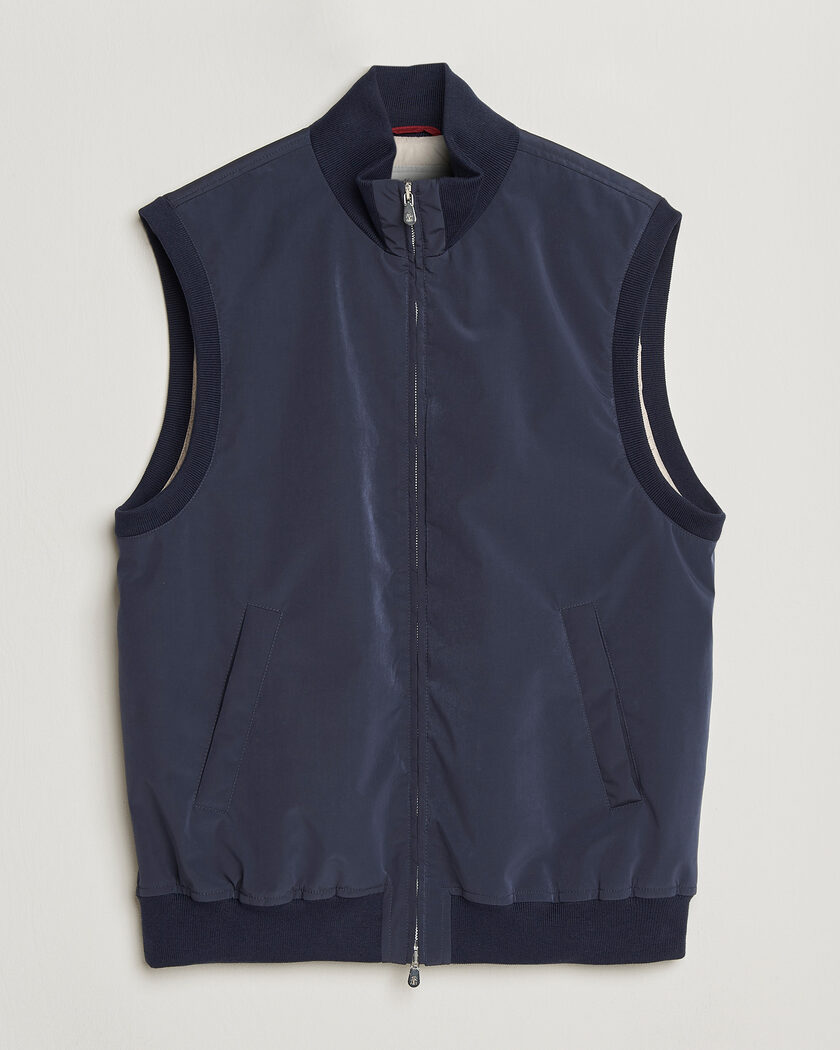 Brunello Cucinelli Nylon Padded Gilet Navy – Azul