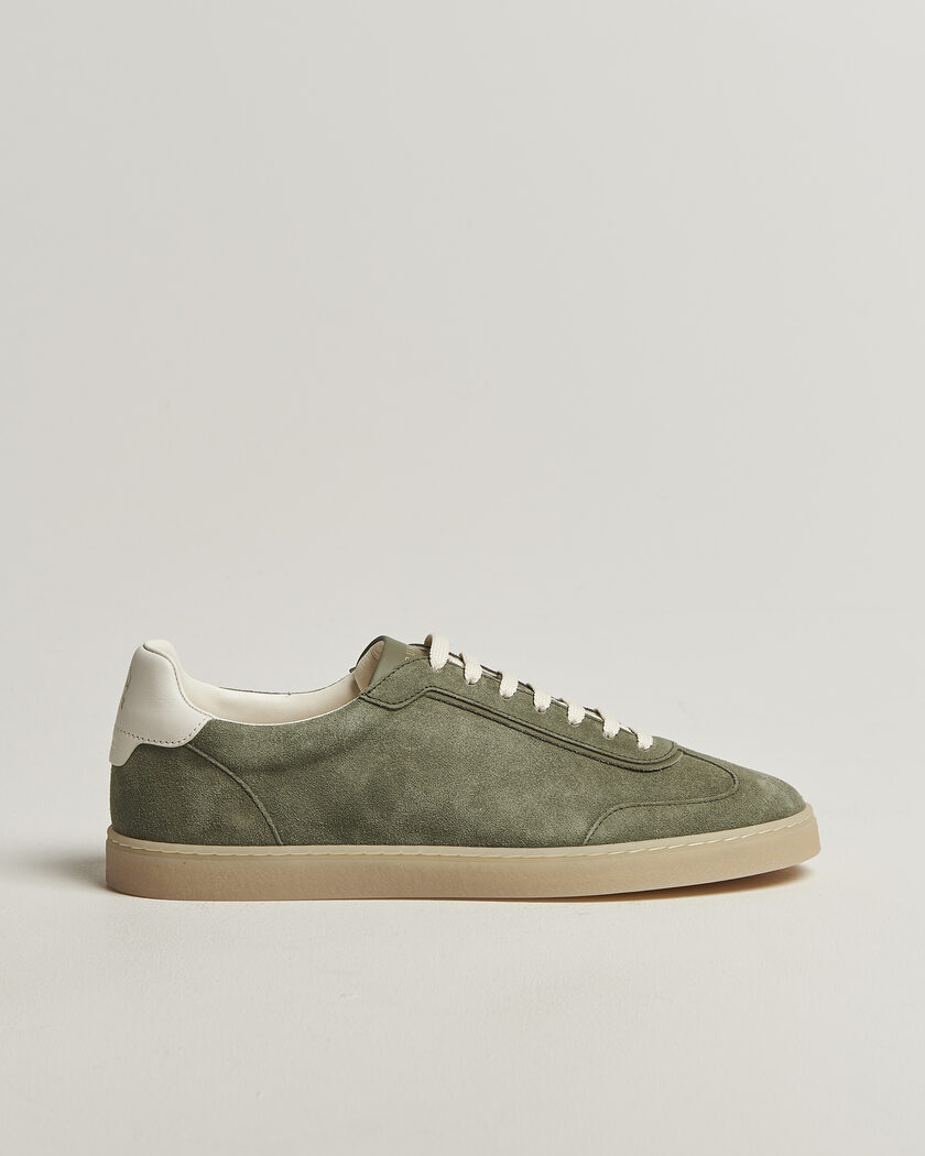 Brunello Cucinelli Low Top Sneakers Olive Suede – Verde