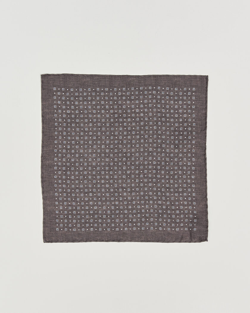 Brunello Cucinelli Printed Silk Pocket Square Brown – Marrón