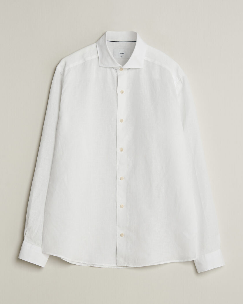 Eton Casual Fit Linen Shirt White – Blanco
