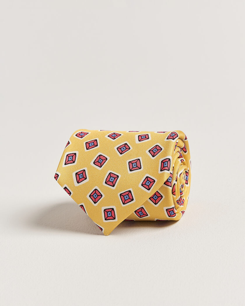 Drake's Square Diamond Heavy Twill Silk Tie Gold – Amarillo