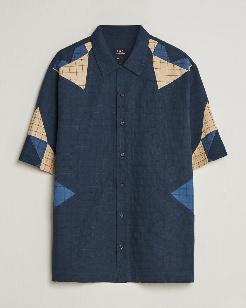 A.P.C. Patchwork Short Sleeve Indigo – Azul