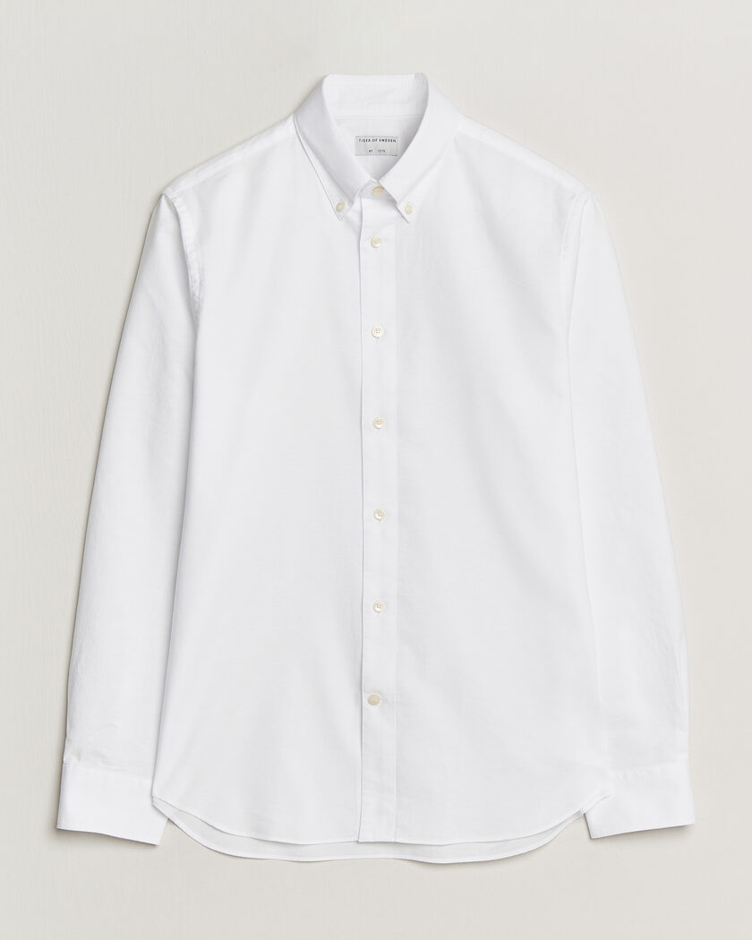 Tiger of Sweden Bjorn Oxford Shirt Pure White – Blanco