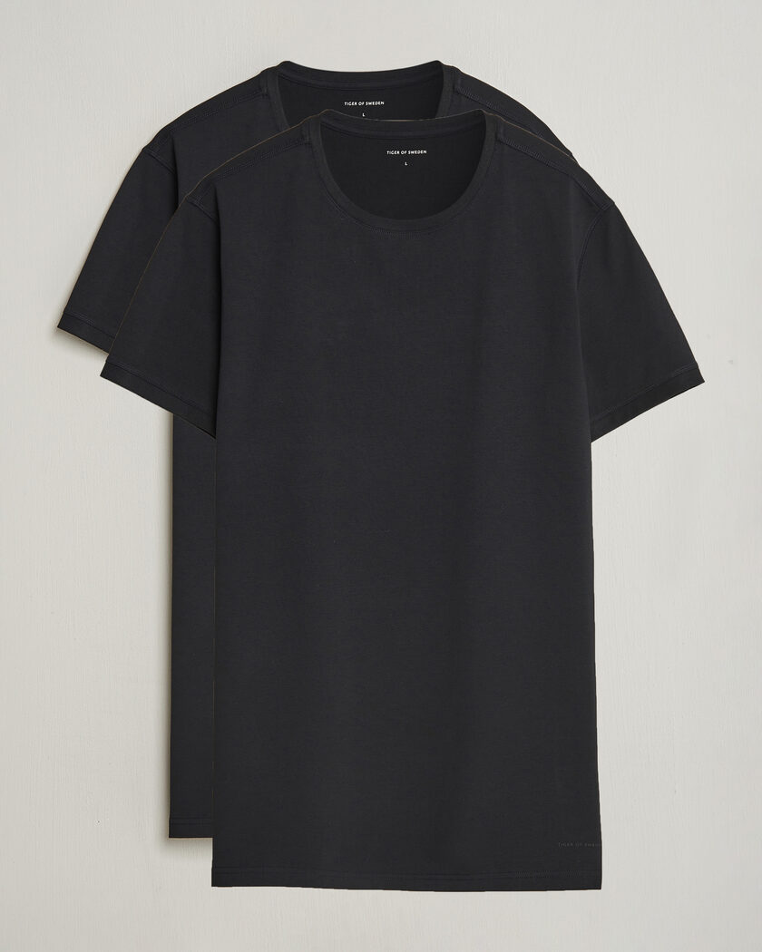 Tiger of Sweden Heimdal 2-Pack Crew Neck T-Shirt Black – Negro