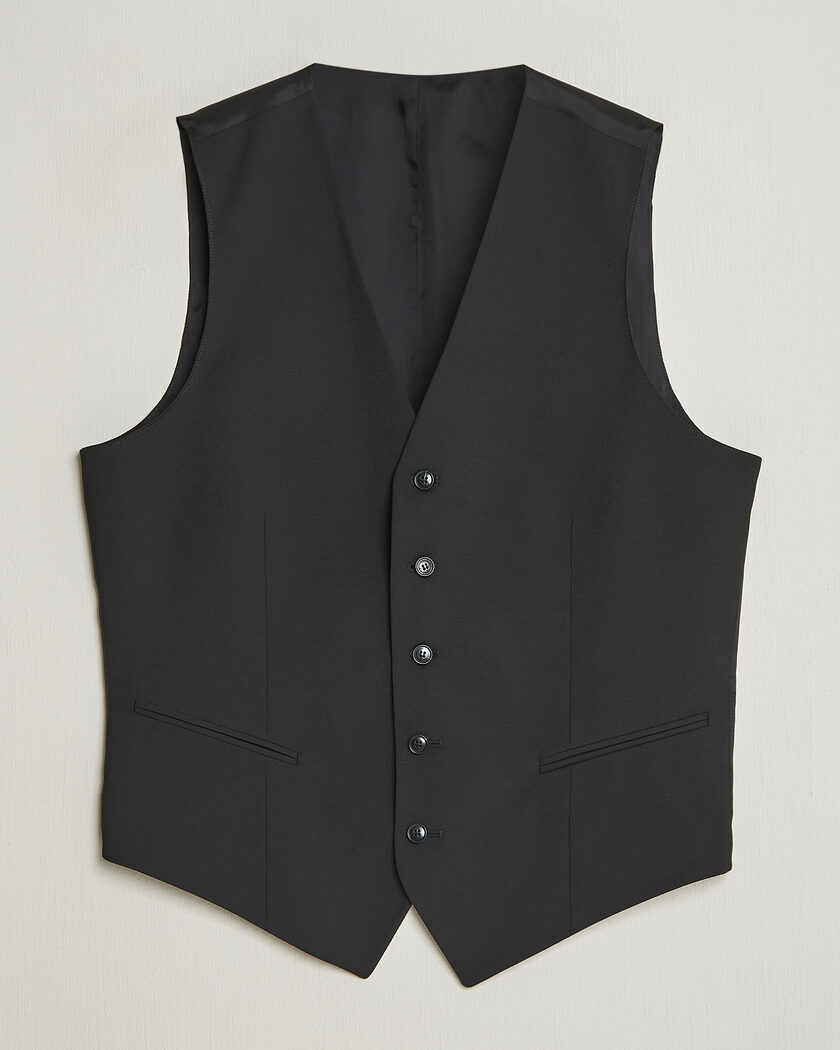 Tiger of Sweden Winston Wool Travel Waistcoat Black – Negro