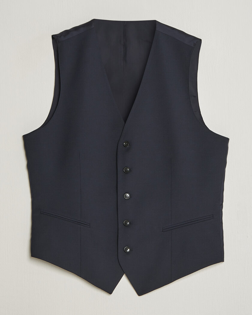 Tiger of Sweden Winston Wool Travel Waistcoat Dark Ink – Azul