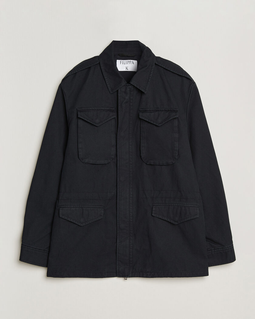 Filippa K Cotton Field Jacket Black – Negro